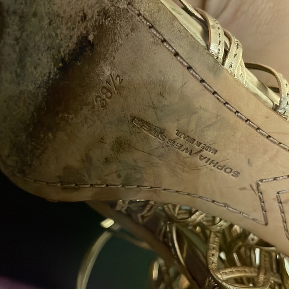 Sophia Webster Gold Metallic Delphine Bootie size 38.5 - Picture 6 of 6